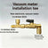 1/4" SAE Vacuum Gauge Installation Tee | Brass HVAC Manifold Adapter