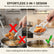 2-in-1 Oil-Frying Filter Clip,Stainless Steel Strainer Food Tongs Fine Mesh Frying Clip,Non-slip Grip,Stainless Steel Oil Filter Spoon for Frying Chicken, Fries, Dumplings and More
