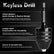 3Pieces Keyless Drill Chuck Adapter Set, 1/4 Inch Hex Shank Quick Change Drill Bit Converter, 0.3-3.6mm and 03.-6.5mm and 0.6-8mm for Impact Drivers and Power Drills Compatible with Milwaukee, DeWalt, Makita
