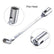 3-Piece Flex Head Socket Wrench Set 8-14mm, Double Swivel 12-Point Box End, 180° Rotating CR-V Steel, Low Profile Tools for Tight Spaces, Auto Repair & Grease Fitting Access