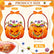 Halloween Treat Bags with Handles, Pumpkin Plastic