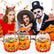 Halloween Treat Bags with Handles, Pumpkin Plastic