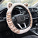 Car Steering Wheel Cover Fluffy Leopard Steering Wheel Accessories