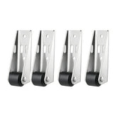 4 Pack Door Support Wheel, Door Drooping Wheel, Universal Vertical Track Roller Sliding Door Bottom Mount Casters with Rubber Wheels, for Furniture Garden Gate Fence Tables