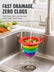 Rainbow Collapsible Kitchen Sink Strainer Basket Cute Removable Monster Multi Layer Expandable Food Drainage Basket Catcher Plastic Filter Stopper Water Drainer
