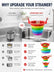 Rainbow Collapsible Kitchen Sink Strainer Basket Cute Removable Monster Multi Layer Expandable Food Drainage Basket Catcher Plastic Filter Stopper Water Drainer