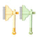 Self-Cleaning Dog Comb for Grooming Cats and Dogs - Easy Grip Brush Effortless grooming with a self-cleaning feature for pets.(One green one orange)