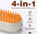4-in-1 Pet Grooming Brush with Water Spray for Dogs & Cats, Silicone