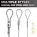 10Pcs Stainless Steel Wire Rope Clamps, 1/8" Double Hole Wire Cable Clips with L-Wrench, Heavy Duty Cable Crimp Loop Fastener for Garden, Camping, DIY Hanging Projects
