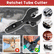Ratcheting Pipe Cutter, 2 in 1 Close Quarters Tube Compact Cutter, Ratcheting Pipe Cutter Tool for Cutting Copper and Metal Pipes, Pvc, Ppr, Plastic Hoses (8-29mm)
