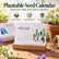 Eco-Friendly Plantable "Timeless" SeedCalendar 2027