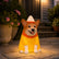 Lighted Candy Corn Corgi Dog Halloween Blow Mold Statue Decor