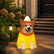 Lighted Candy Corn Corgi Dog Halloween Blow Mold Statue Decor