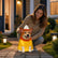 Lighted Candy Corn Corgi Dog Halloween Blow Mold Statue Decor
