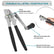 Manual Crank Can Opener - Heavy-Duty Sturdy Stainless Steel Kitchen Utensil with Rubber-Coated Long Handles, Built-In Cutting & Bottle Opener Functions