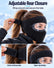 Winter Face Mask with Detachable Goggles, Windproof Thermal Fleece Lined Full Face Cover Soft Coverage Frosty Warm Ski Hood for Adults Men Women Motorcycle Riding Cycling Snowboarding Hiking 2027