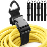 12 Pack Adjustable Extension Cord Holder Straps,Black 17 In Extension Cord Organizer for Garage Organization, Heavy Duty Triangle Clips, Storage Hanger for Men Workshop Management