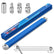 Offset Extension Wrench,15 Inch Impact Ready Socket Wrench Extender Tool Set with 1/2", 1/4" and 3/8" Square Drive Adapters, Zero Degree Ratchet Tool for Car Blue ﻿ (Blue)