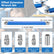 Offset Extension Wrench,15 Inch Impact Ready Socket Wrench Extender Tool Set with 1/2", 1/4" and 3/8" Square Drive Adapters, Zero Degree Ratchet Tool for Car Blue ﻿ (Blue)