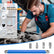 Offset Extension Wrench,15 Inch Impact Ready Socket Wrench Extender Tool Set with 1/2", 1/4" and 3/8" Square Drive Adapters, Zero Degree Ratchet Tool for Car Blue ﻿ (Blue)