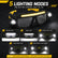 Rechargeable LED Glasses Headlamp, Hands-Free COB Work Light with Dual Side Spotlights, Type-C USB, 5 Modes, IPX4, Lightweight Eyewear for Repair Camping Hiking