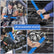 Offset Extension Wrench,15 Inch Impact Ready Socket Wrench Extender Tool Set with 1/2", 1/4" and 3/8" Square Drive Adapters, Zero Degree Ratchet Tool for Car Blue ﻿ (Blue)