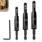 2026 Upgraded Self Centering Drill Bit Set Vix Bits, CC2430 3/32" 7/64" 1/8" Center Hinge Drill Bit for 1/4In Hex Shank Drills, Installing Hinge & Drilling Pilot Hole, Ultra-Hard Steel, High-Precision
