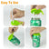 Soda Can Lids and Holders for 12oz Cans – 2 Can Covers with Straw + 2 Can Holder with Handle – For Soda, Beer, Pop – Easy to Hold, Leak-Free