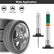 1/2 Counts 25mm Car Tire Tread Depth Gauge Color Coded, Universal Car Tire Tread Depth MeterReads in MM and 32nds, Quickly Identifies Tread on Tires