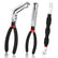3 Pack Electrical Disconnect Pliers, Improved Automotive Electrical Terminal Connector Separator Removal Tool, Professional Electrical Connector Removal Tool for Cars, Black