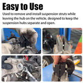 Universal Suspension Strut Split Hub Steering Knuckle Spreader Tool,Strut Spreader Tool,Compatible with VW Audi BMW Ford Peugeot Citroën,QP-001BK