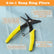 2 in 1 Snap Ring Pliers Internal External Circlip Pliers Straight For 10mm-40mm Diameter Snap Ring, Lock Ring Pliers for Ring Remover Retaining, Dual-purpose Retaining Ring Plier C-clip Plier