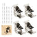 4 Pack Folding Brackets 0°-90°-180° Self-Lock Hinge with Screws | Heavy-Duty Folding Table Legs Quick-Install Extension Foldable, for Table/Bed/Desk Legs