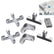 4PCS Aluminum Alloy Tile Clamp Bracket, 90/180 Degree Corner Support Holder for 6-10mm Glass/Tile Panel, with Screws, for Aquarium Fish Tank, Cabinet, Shelf, Shower Screen