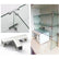 4PCS Aluminum Alloy Tile Clamp Bracket, 90/180 Degree Corner Support Holder for 6-10mm Glass/Tile Panel, with Screws, for Aquarium Fish Tank, Cabinet, Shelf, Shower Screen