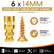 6×14mm Short Expansion Screw Set for Cabinet Hinge Repair & Stripped Thread Restoration, Door Hinge Thread Repair Screws, Wall Anchors Anchors and Matching Screws for Tile Stone Wood (60)