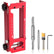 Door Hinge Jig - Door Hinge Cut Out Tool for Door & Cabinet Hinges, Adjustable Mortising Template Fits 2.5" to 5" Hinges with 1/4" & 5/8" Radius & Square Corner Tools