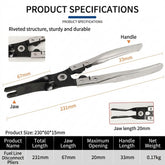 Fuel Line Disconnect Pliers, Automotive Fuel Line Connector Removal Tool, Heavy‑Duty Metal Spring‑Assisted Pliers for Car Fuel & Brake Line Repair, 231mm Auto Repair Hand Tool