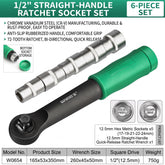 Chrome-Vanadium Steel Ratchet and Socket Set (8-Piece Socket Set) — A compact ratchet and socket tool kit for home, workshop, and vehicle maintenance.