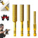 2-in-1 Hexagonal Shank Brazing Dry Drilling Specialized Hole Opener, 2-in-1 Hexagonal Shank Brazing Hole Opener - Drill Through Tough Surfaces, for Electricians, Plumbers (Gold, 4Pcs/6+8+10+12mm)