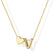 Heart Initial Necklace for Women Teen Girls 14K Gold Plated A-Z