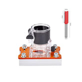 2 in 1 Invisible Fastener Slotting Bracket, Woodworking Router Base, Mortising Jig, Wood Trimmer Router Tool, Slotted Base & Fastening Bracket for 65mm Fixed Trimming Machine