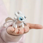 Premium Night Fury Dragon Keychain with LED Light & Moving Wings, Mini Fantasy Figure Charm for Keys, Backpack & Gift
