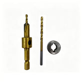 Hex Shank Titanium Countersink Drill Bit, Adjustable Wood Chamfer Screw Hole Drill Bit, Replaceable Titanium Twist Drill Bit for DIY Wood Furniture Carpentry Projects