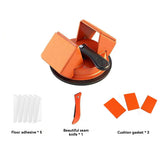 Floor Gap Fixer Tool for Laminate/Vinyl Flooring, Heavy-Duty Iron Floor Gap Repair Tool with 45° Dual Striking Surfaces, Enhanced Suction Cup (Black+2-Surface Grip System)