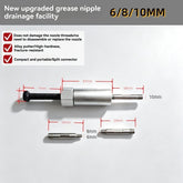 Grease Fitting Zerk Hole Cleaning Tool Kit, High‑Pressure Grease Passage Dredger, Heavy‑Duty Electroplated Steel Grease Nozzle Unclogger for Construction Machinery, Excavators & Heavy‑Equipment Maintenance
