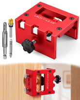 Door Latch Mortise Tool for Router, Aluminum Alloy Door Latch Plate Template Kit, Door Lock & Door Installation Kit, Fits 1-3/8" & 1-3/4" Wood Doors, for 1" x2-1/4 Latch Plates, Not for Strike Plate