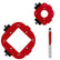 Round Corner Radius Template,Router Corner Template Set, Radius Jig with Guide Pin, R10-R50 Corner Templates, Red Aluminum
