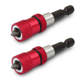 2pcs Adjustable Screw Depth Screwdriver Bit Holder Magnetic Steel Screwdriver Drywall Bit 1/4 Inch Hex Shank with S2 Phillips 2 Screw Driver Bits