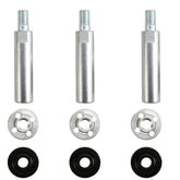 3pcs M10 Angle Grinder Extension Connecting Rod Stainless Steel Polishing Machine Adapter Lever Shank Lengthen Connecting Rod with Upper and Lower Pressure Plates for 100 Type